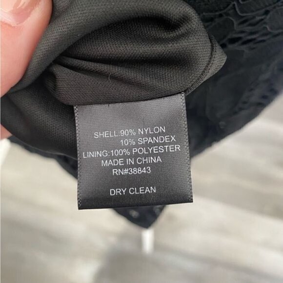 NWOT Sam Edelman Black Embroidered Lace Midi Dress 8 - Picture 10 of 11